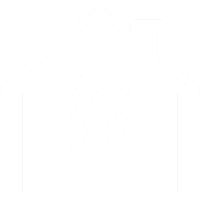 Icône maison avec thermomètre – régulation intelligente de la température intérieure