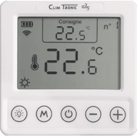 Thermostat sans fil Climtronic avec écran LCD pour régulation gainable pièce par pièce